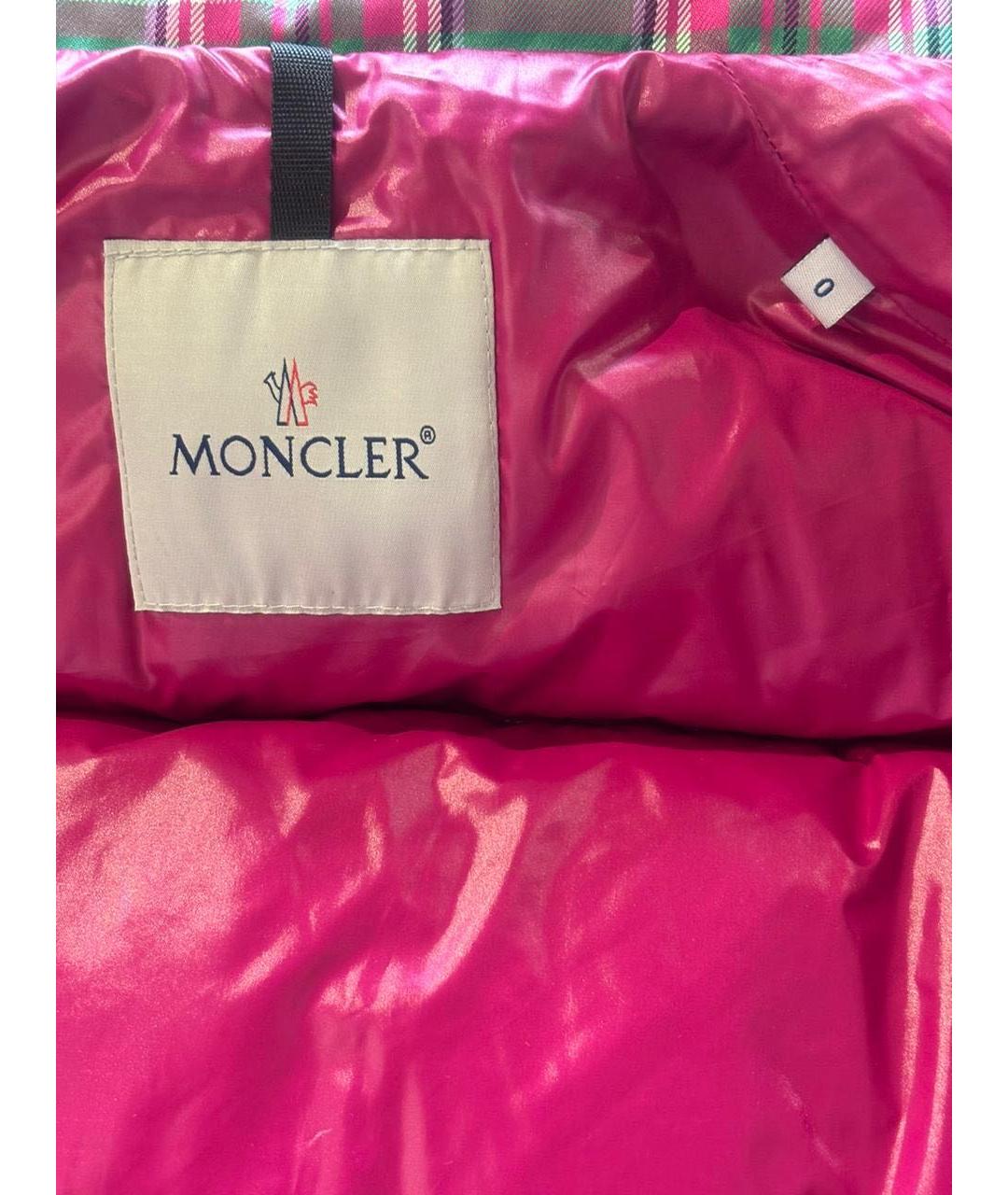 MONCLER Зеленый полиэстеровый пуховик, фото 5