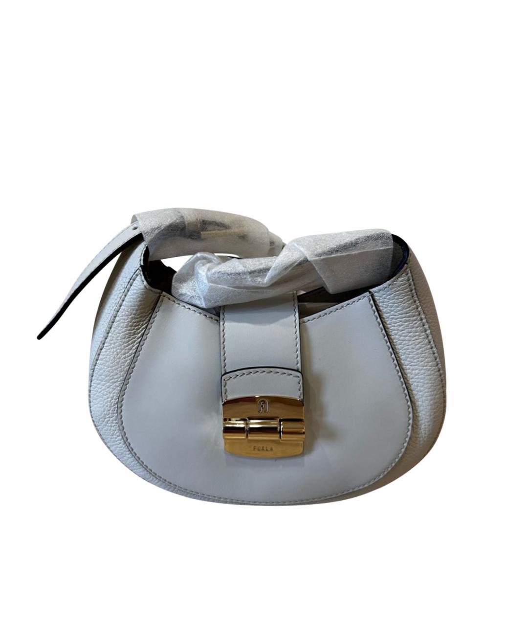 FURLA Белая кожаная сумка через плечо, фото 1
