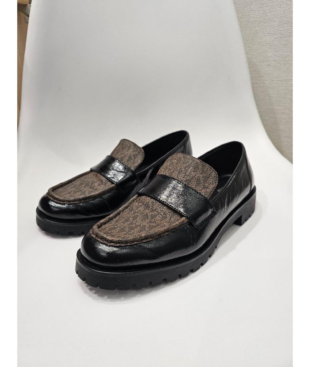 MICHAEL KORS Черные кожаные лоферы, фото 3