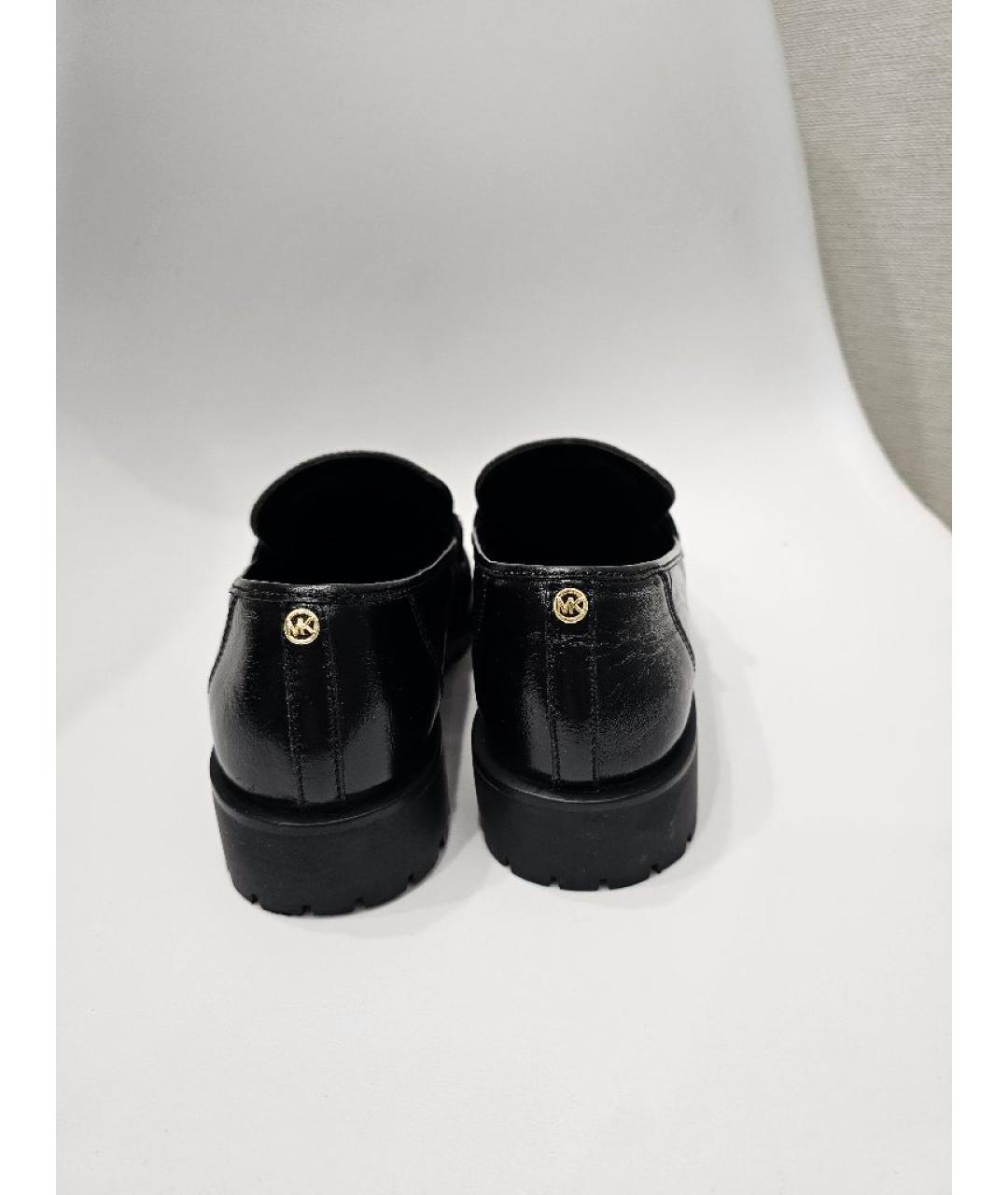 MICHAEL KORS Черные кожаные лоферы, фото 4