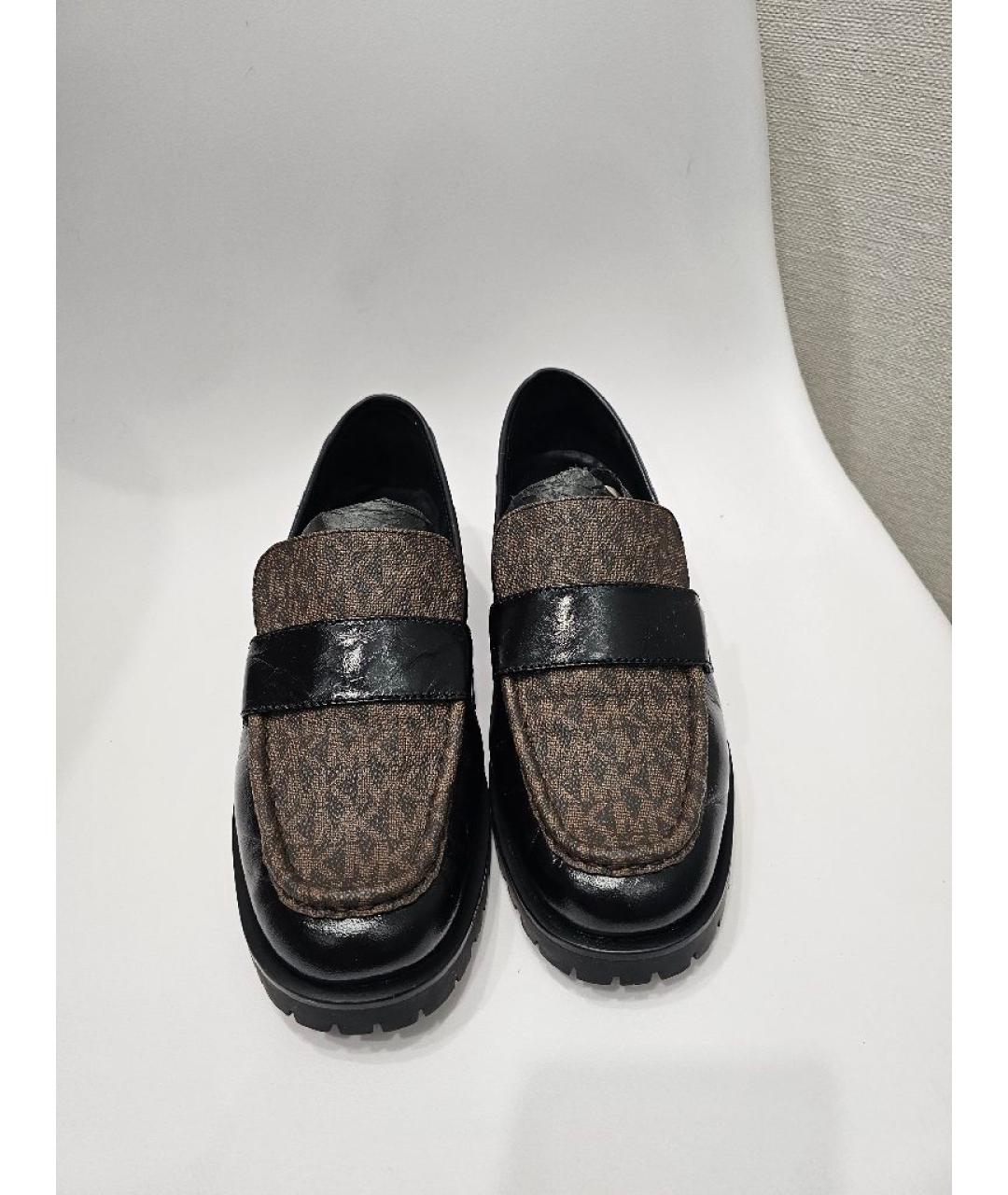 MICHAEL KORS Черные кожаные лоферы, фото 2