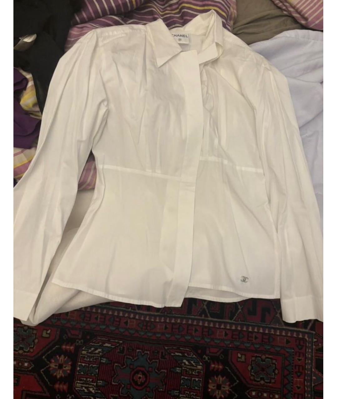CHANEL Белая хлопковая рубашка, фото 4