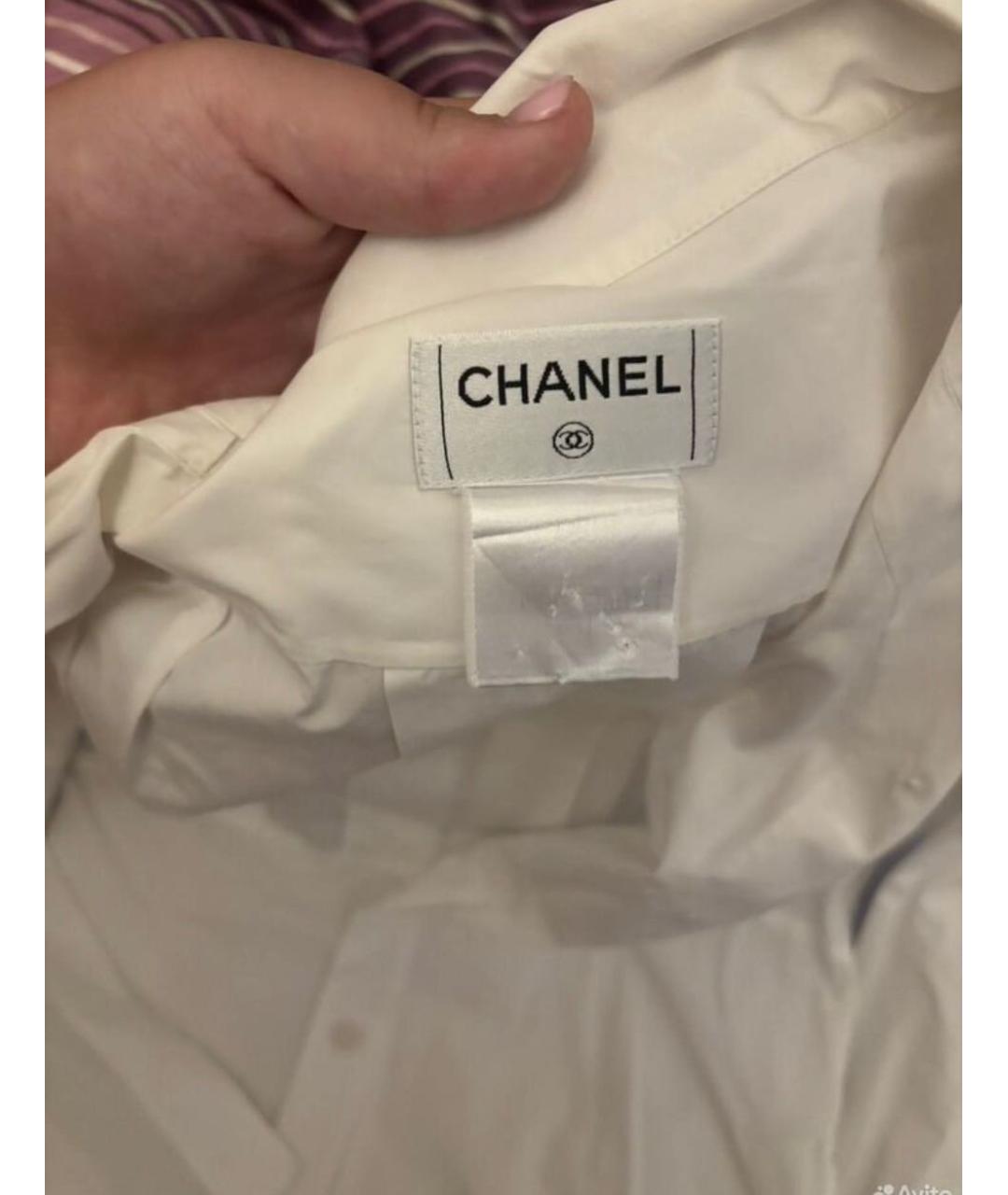 CHANEL Белая хлопковая рубашка, фото 2