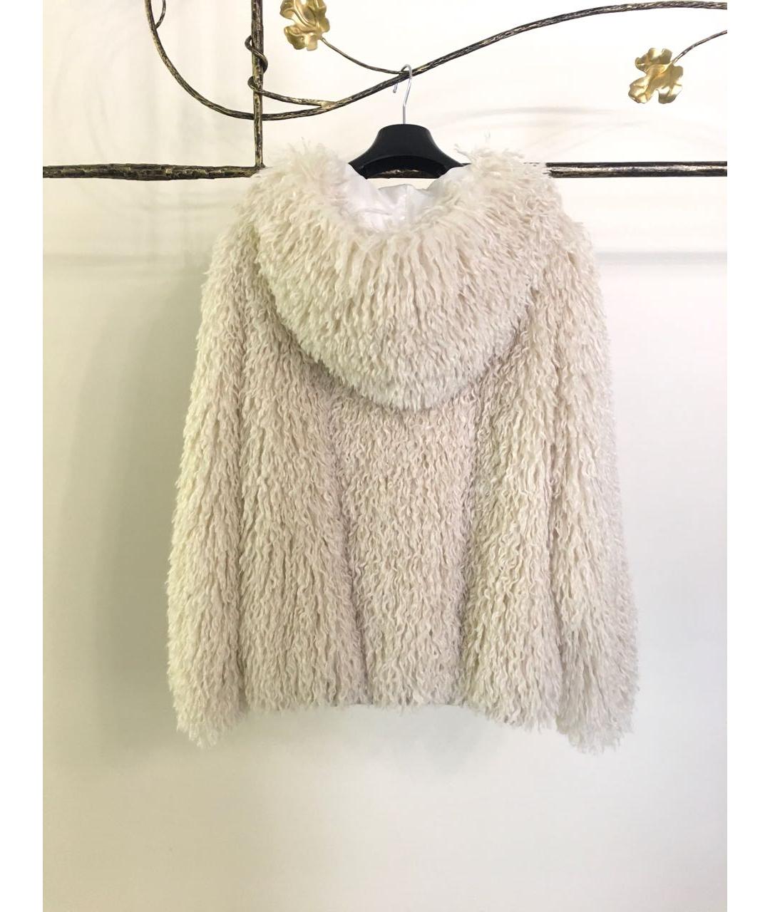 MSGM Бежевая полиэстеровая шуба, фото 2