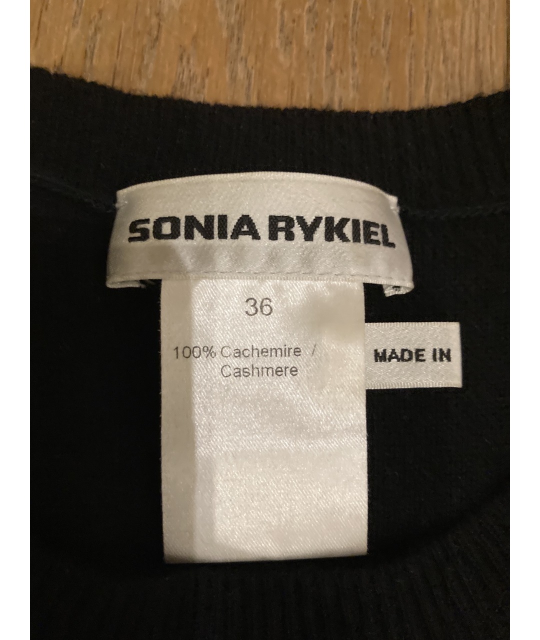 SONIA RYKIEL Черный кашемировый джемпер / свитер, фото 3