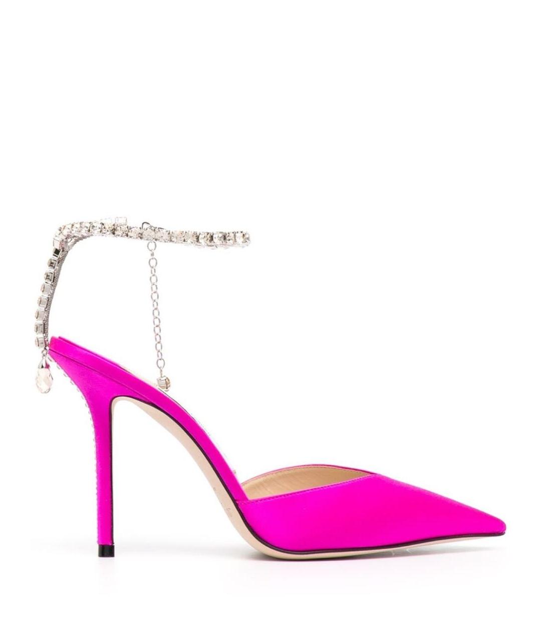 JIMMY CHOO Фуксия текстильные туфли, фото 9