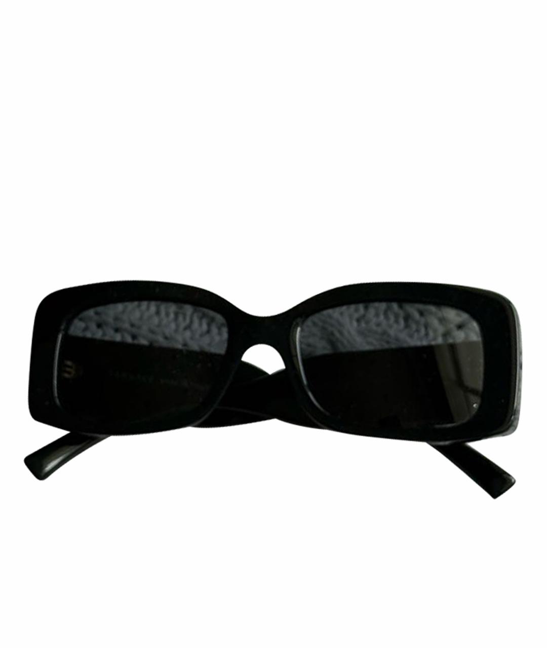 VERSACE Черные пластиковые солнцезащитные очки, фото 1