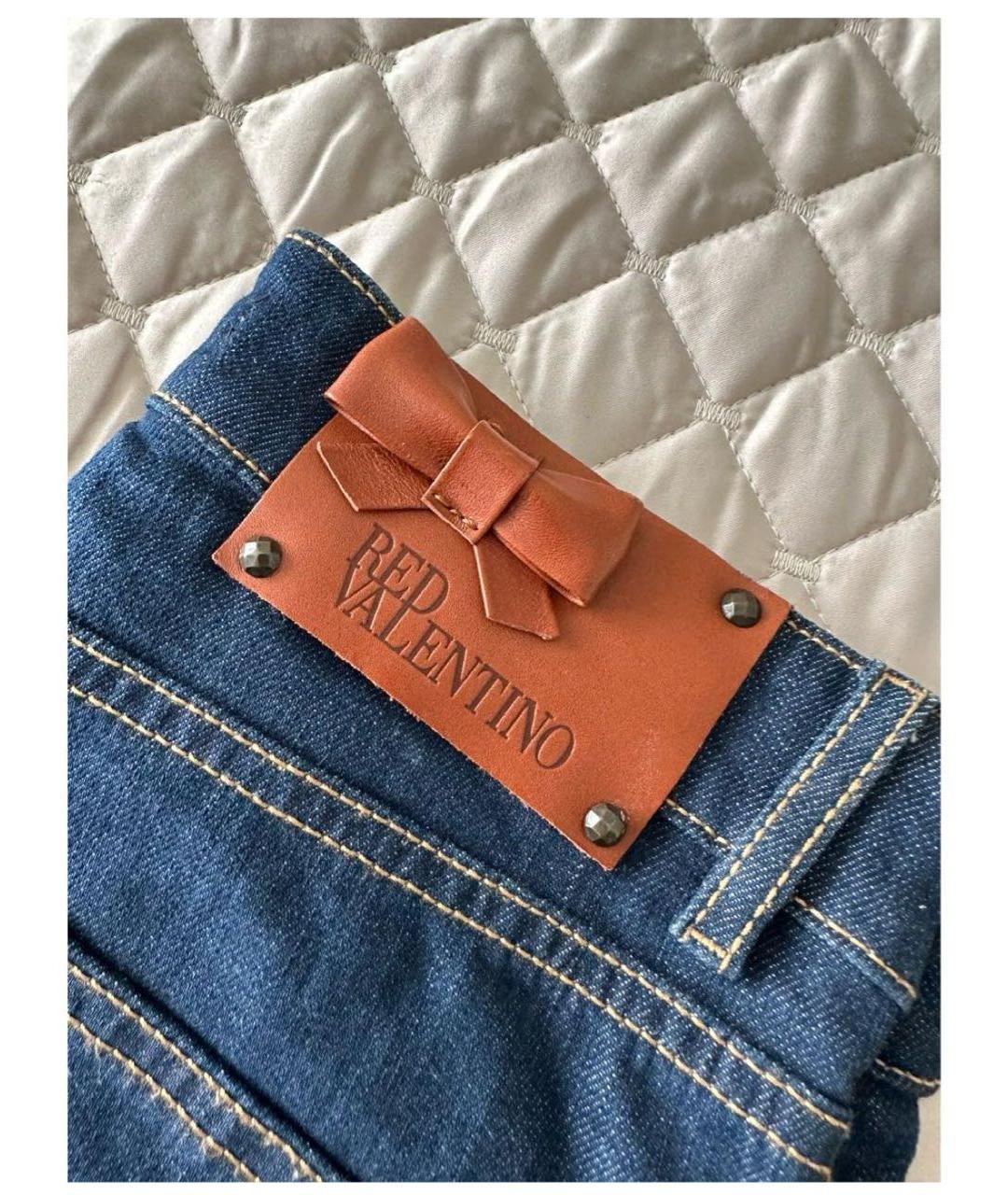 RED VALENTINO Темно-синие джинсы слим, фото 7