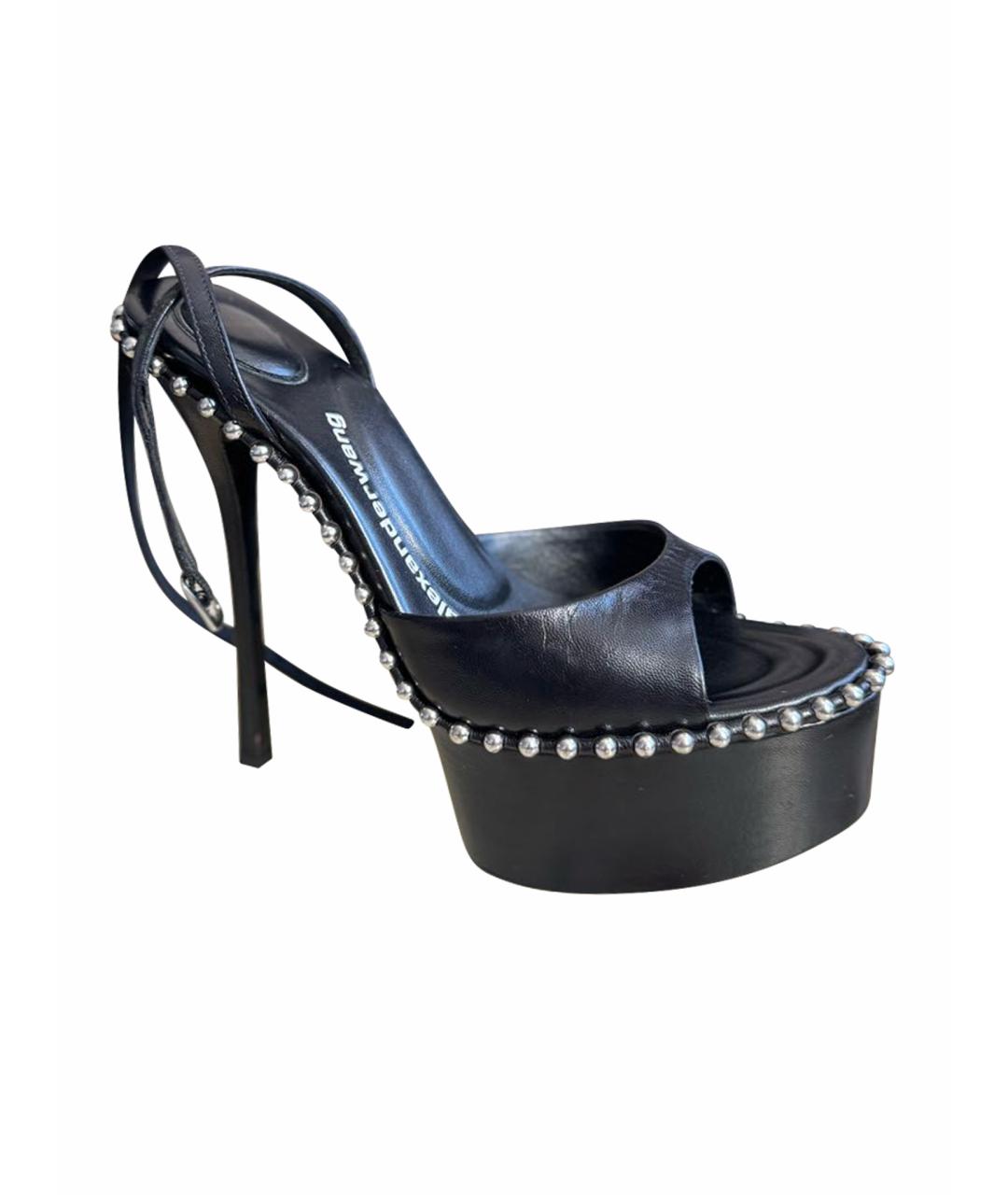 ALEXANDER WANG Черные кожаные босоножки, фото 1