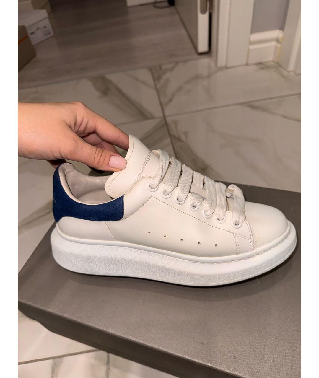 ALEXANDER MCQUEEN Белые кожаные кроссовки, фото 6