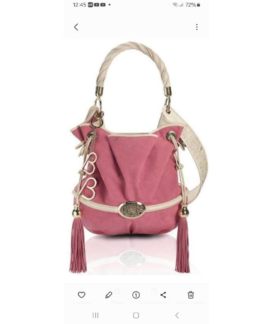 LANCEL Розовая сумка тоут из искусственной кожи, фото 7