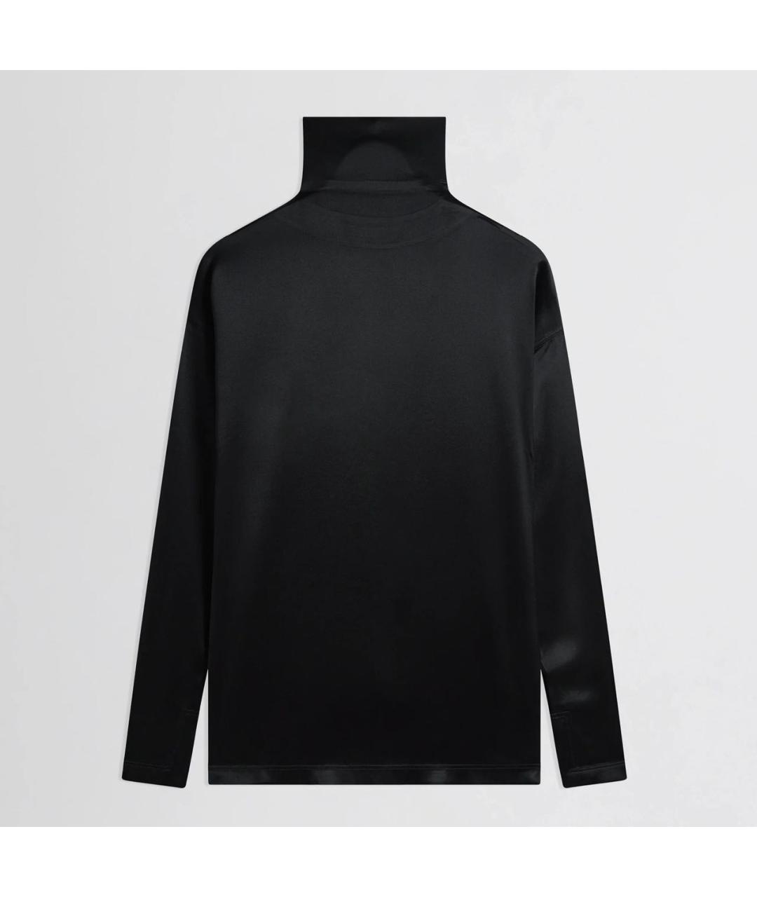 PHOEBE PHILO Черная шелковая водолазка, фото 8