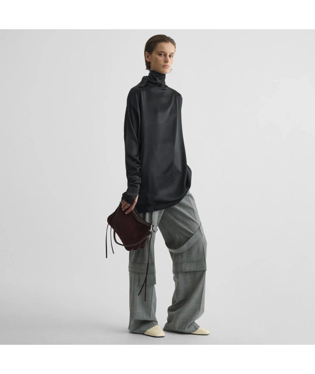 PHOEBE PHILO Черная шелковая водолазка, фото 4