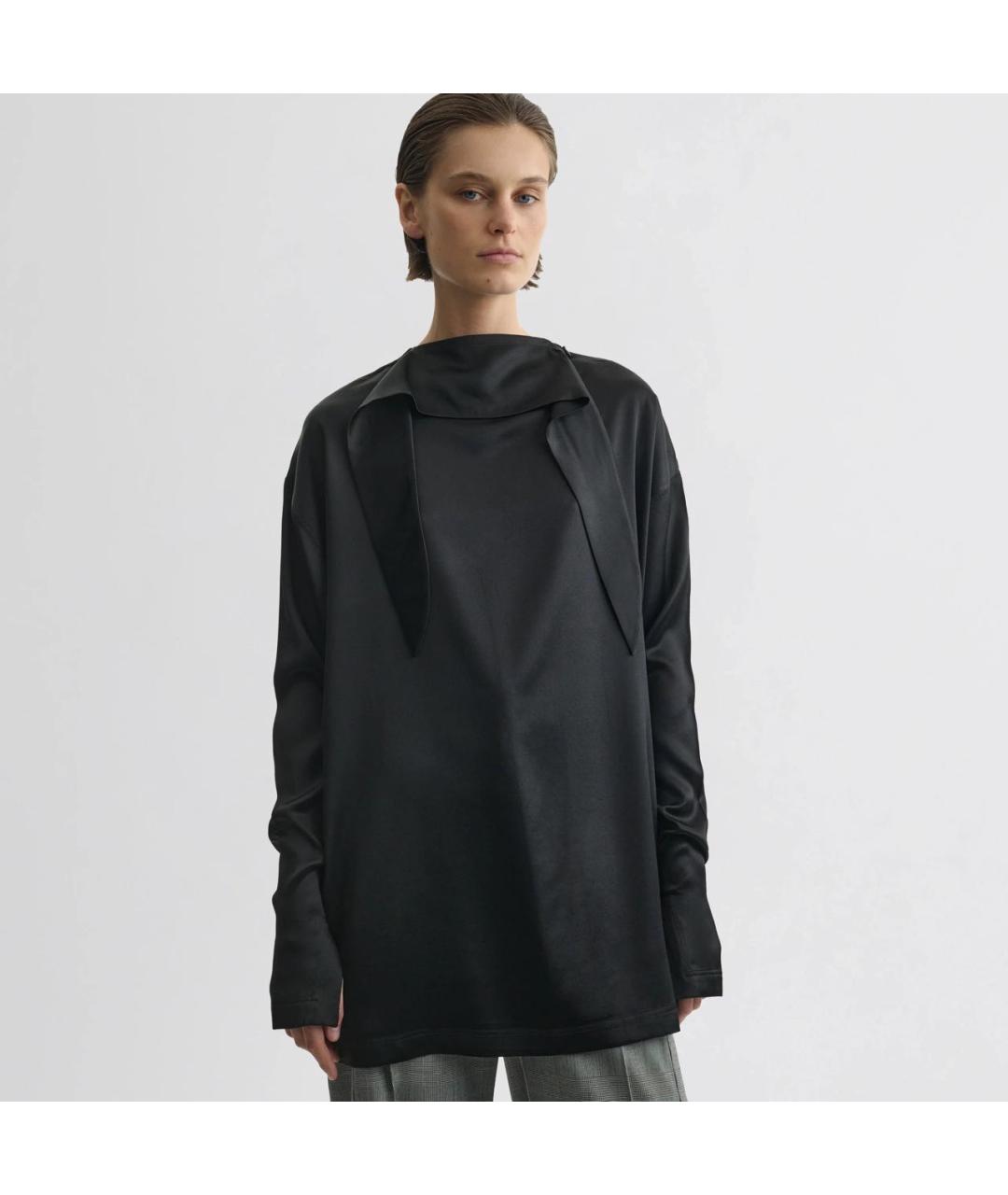 PHOEBE PHILO Черная шелковая водолазка, фото 6