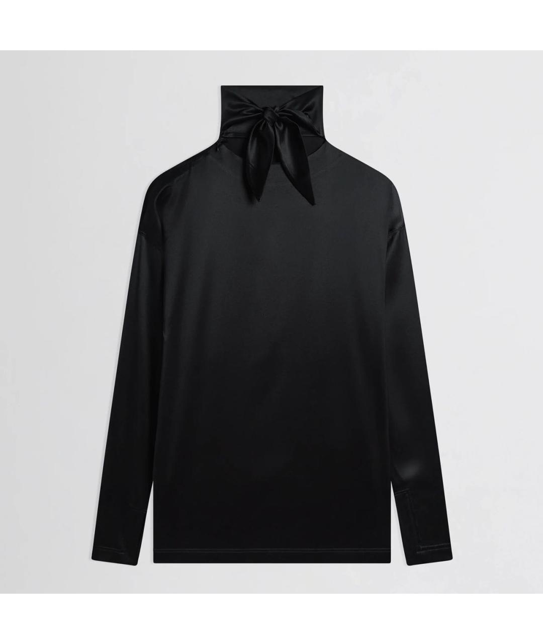 PHOEBE PHILO Черная шелковая водолазка, фото 2