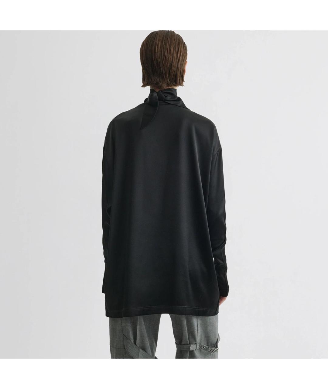 PHOEBE PHILO Черная шелковая водолазка, фото 7