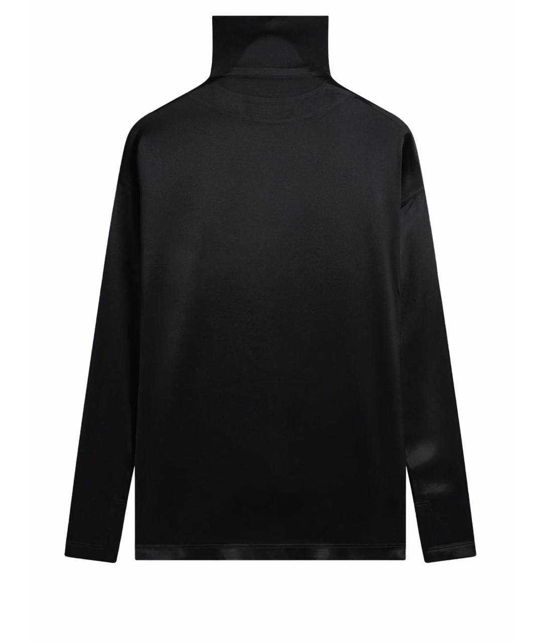 PHOEBE PHILO Черная шелковая водолазка, фото 1