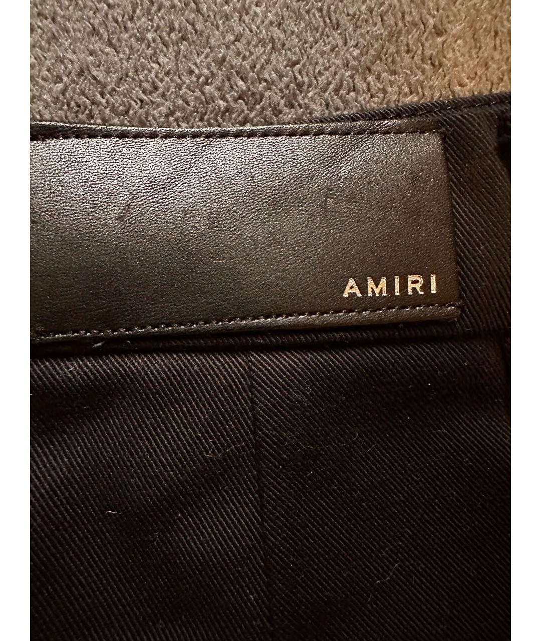 AMIRI Черные хлопковые прямые джинсы, фото 2
