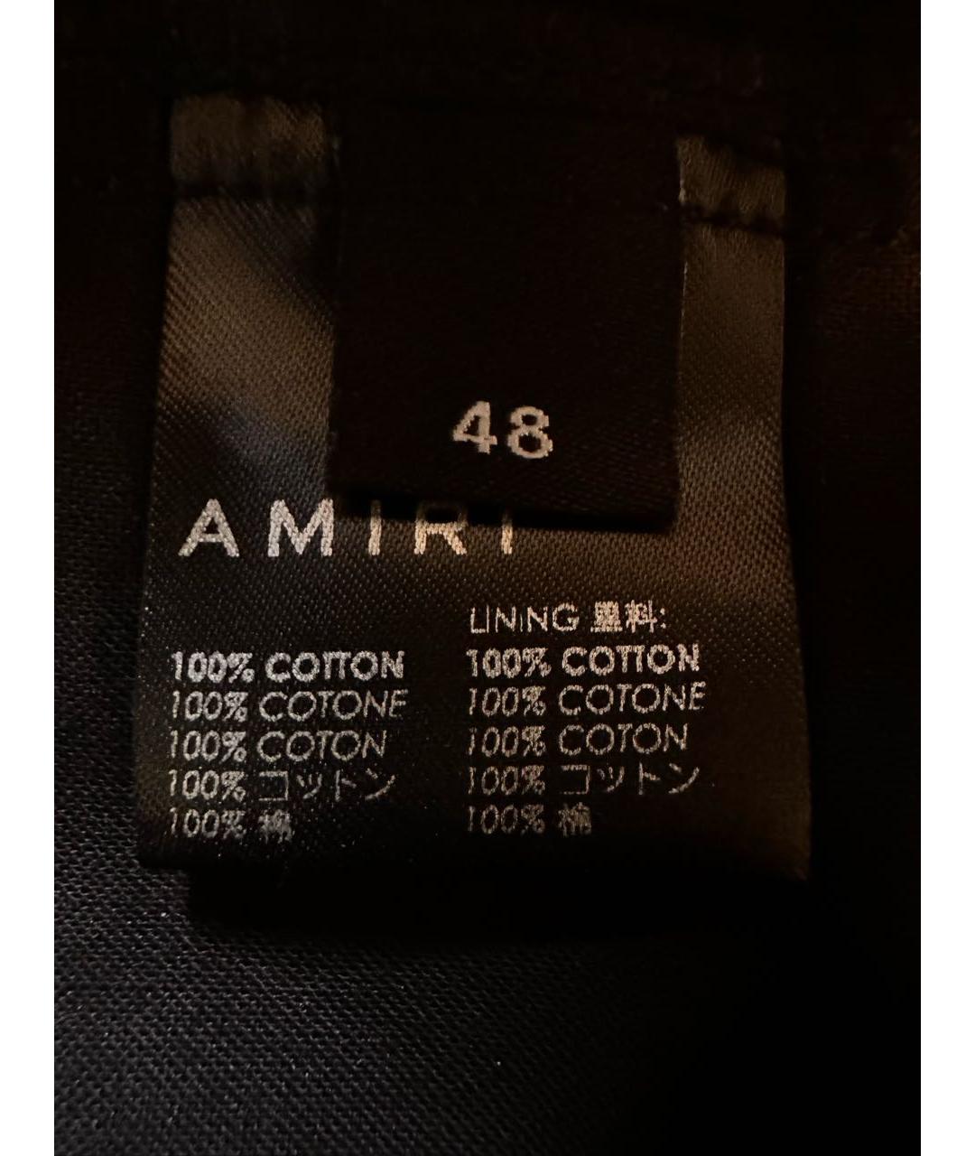 AMIRI Черные хлопковые прямые джинсы, фото 5