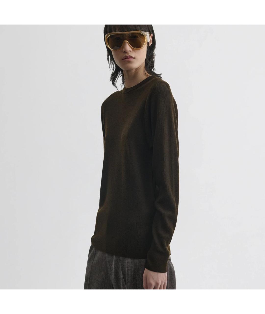 PHOEBE PHILO Хаки шерстяной джемпер / свитер, фото 5