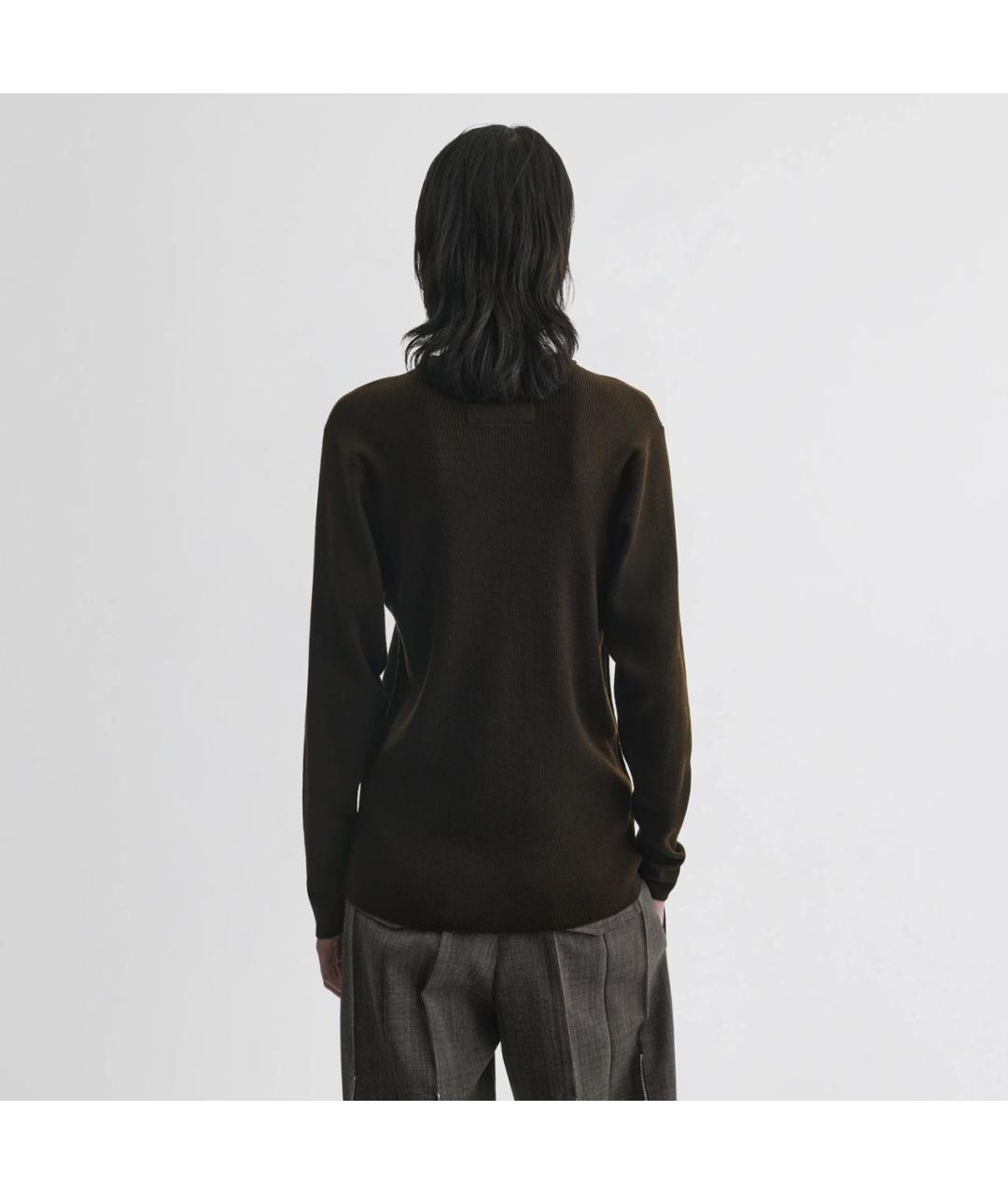 PHOEBE PHILO Хаки шерстяной джемпер / свитер, фото 7