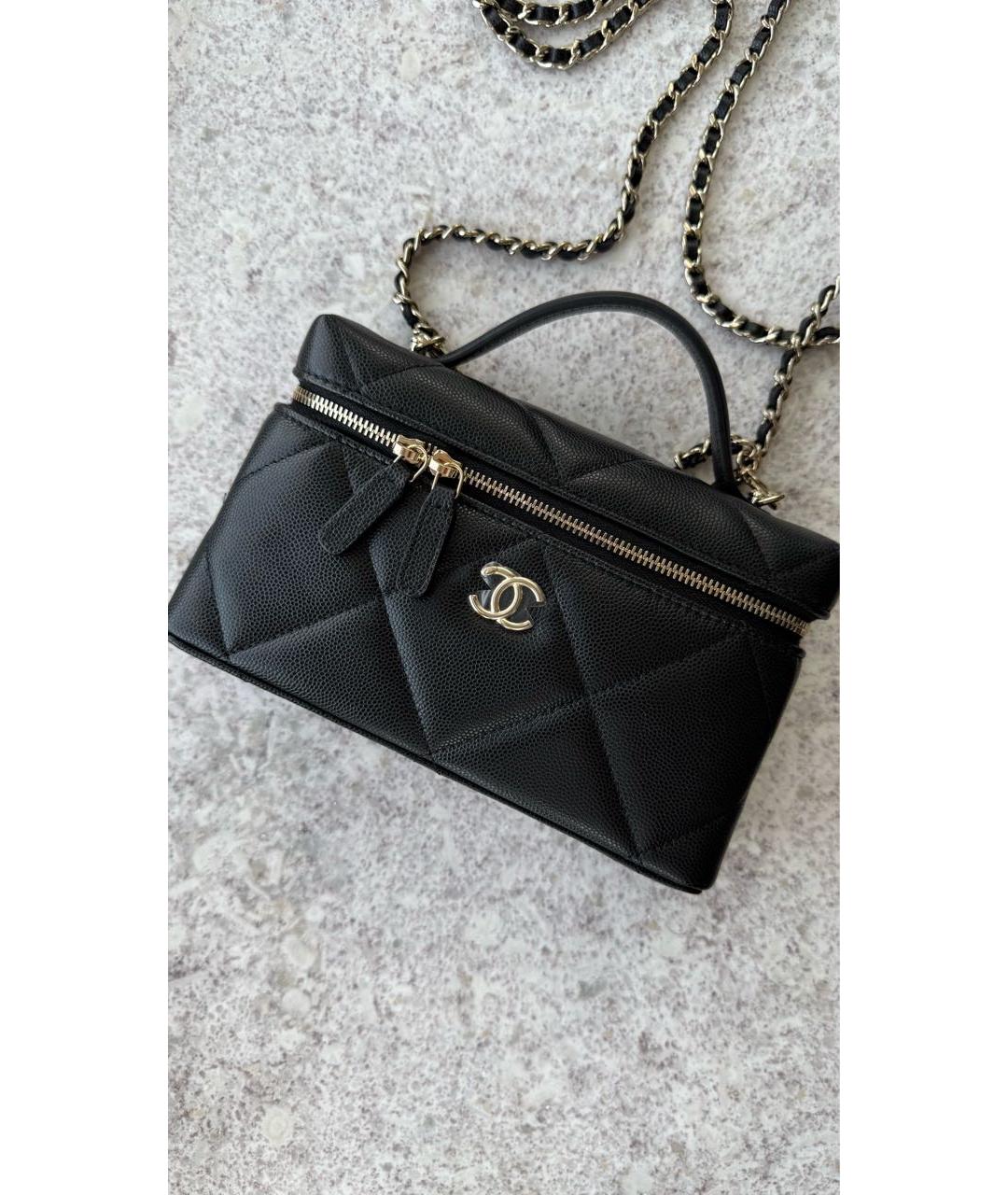 CHANEL Черная кожаная сумка через плечо, фото 4