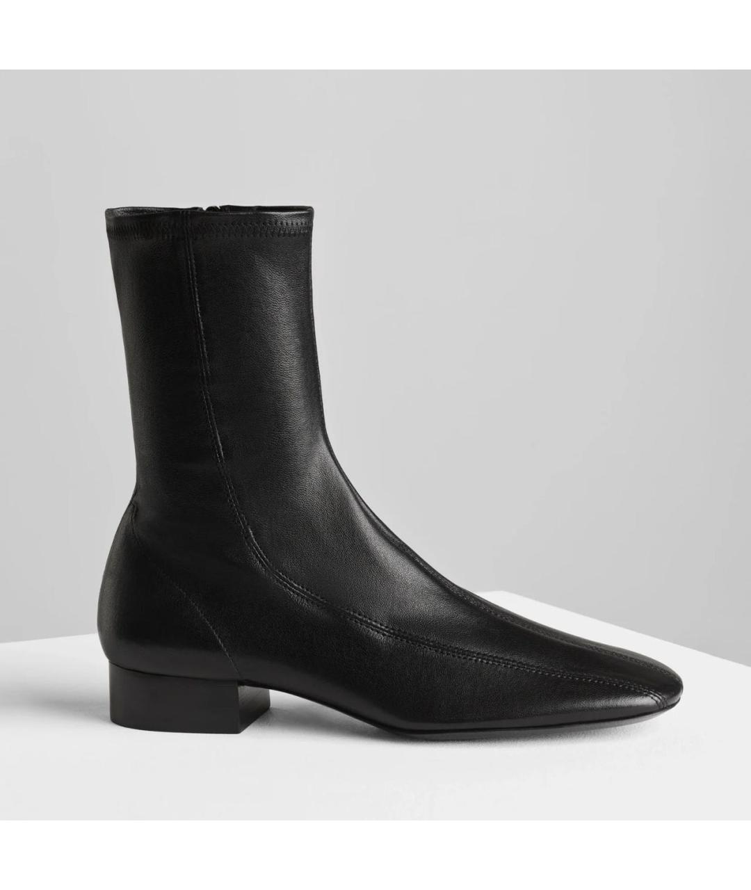 PHOEBE PHILO Черные кожаные полусапоги, фото 5