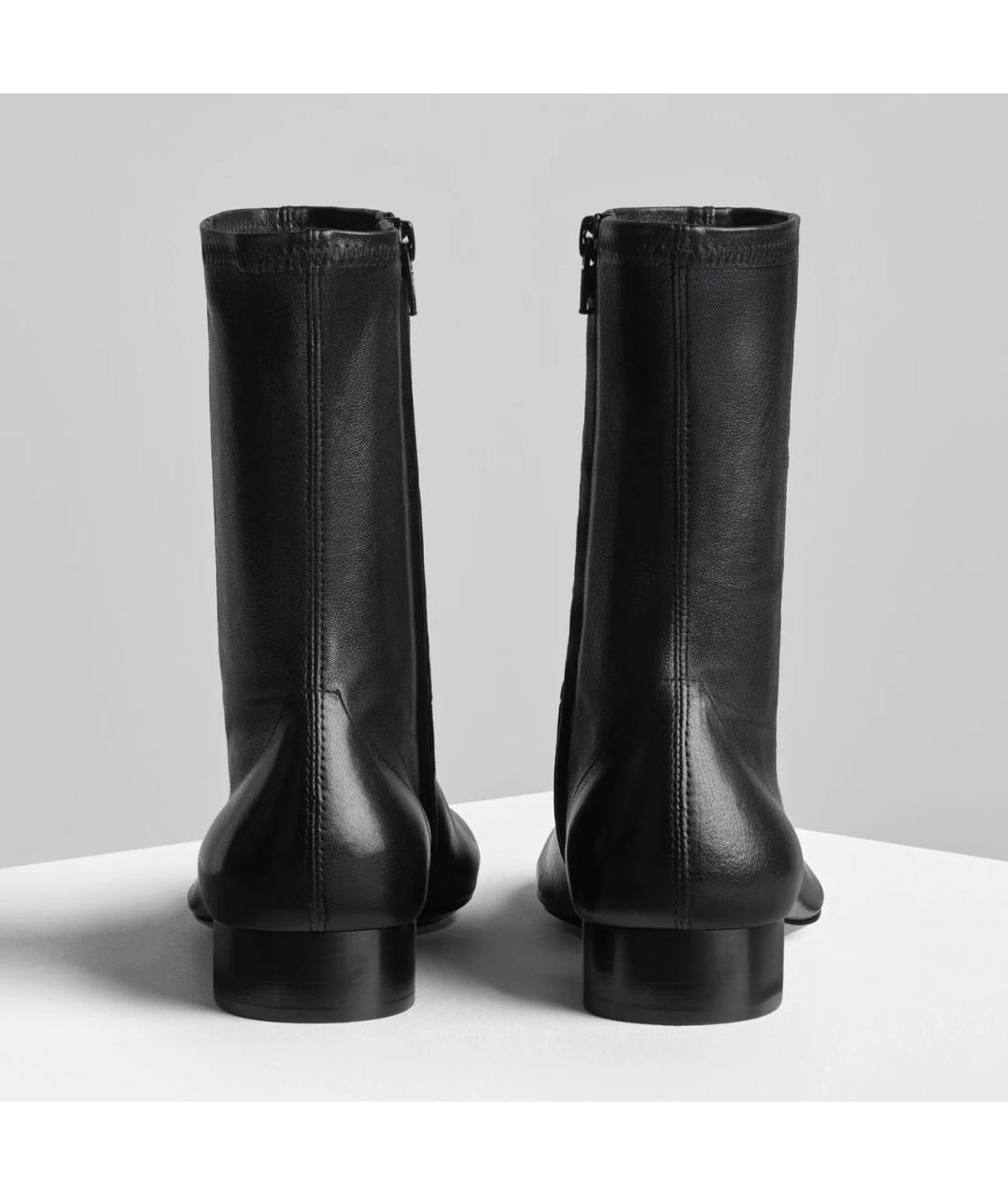 PHOEBE PHILO Черные кожаные полусапоги, фото 4