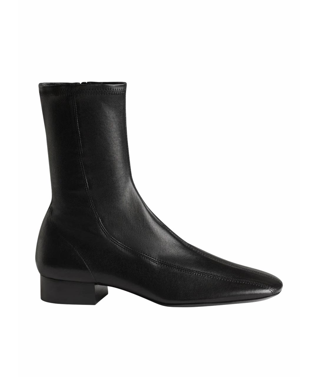 PHOEBE PHILO Черные кожаные полусапоги, фото 1