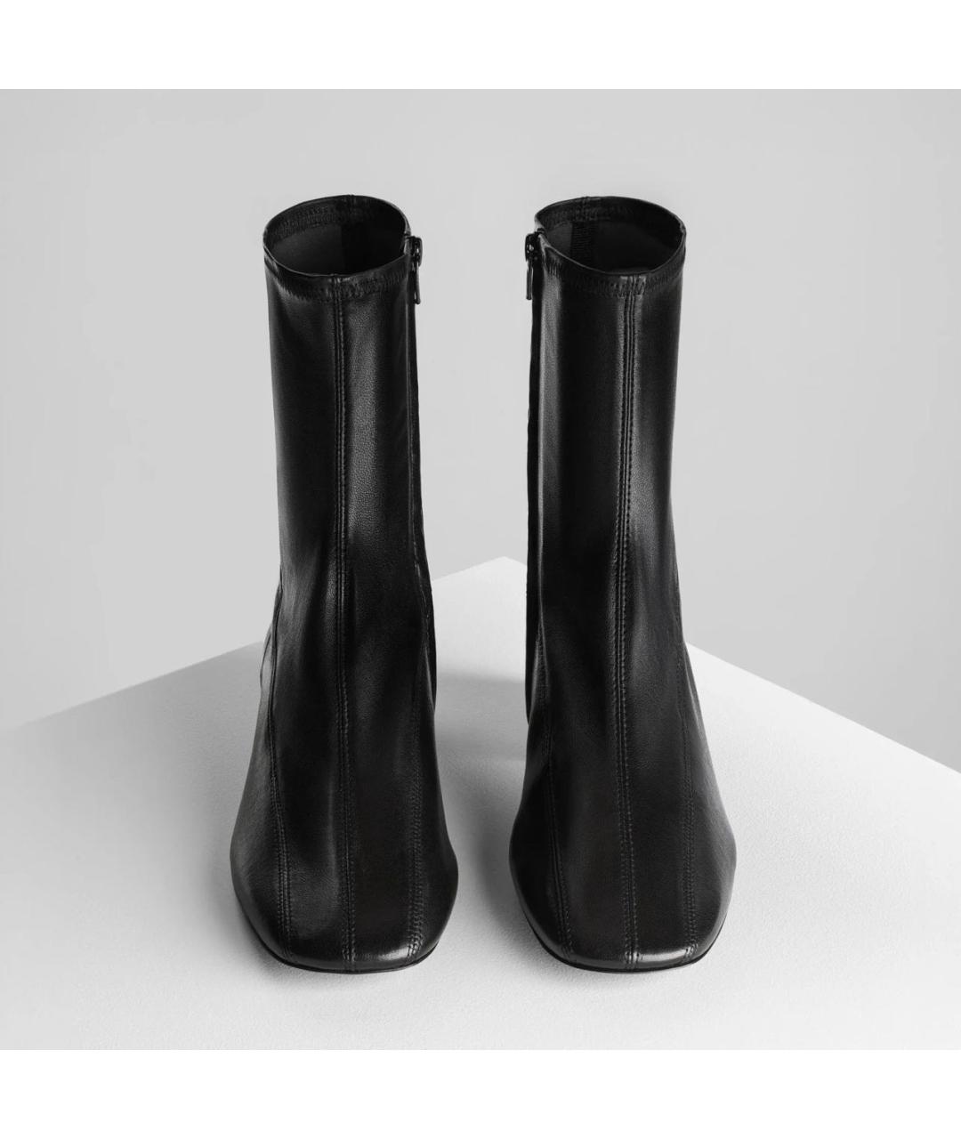 PHOEBE PHILO Черные кожаные полусапоги, фото 3