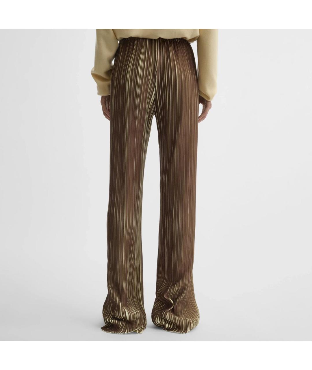 PHOEBE PHILO Хаки полиэстеровые прямые брюки, фото 5