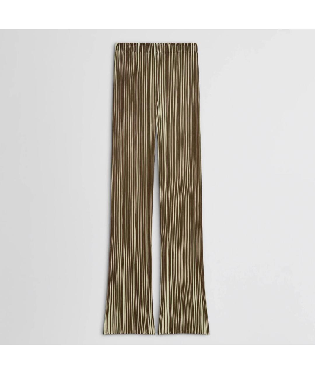 PHOEBE PHILO Хаки полиэстеровые прямые брюки, фото 6