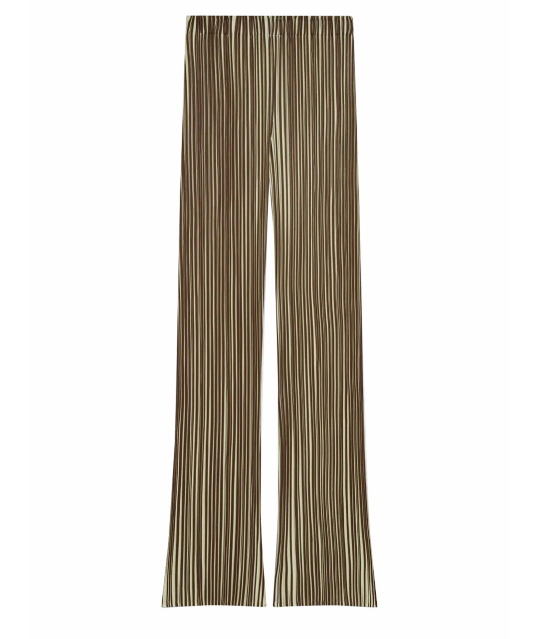 PHOEBE PHILO Хаки полиэстеровые прямые брюки, фото 1