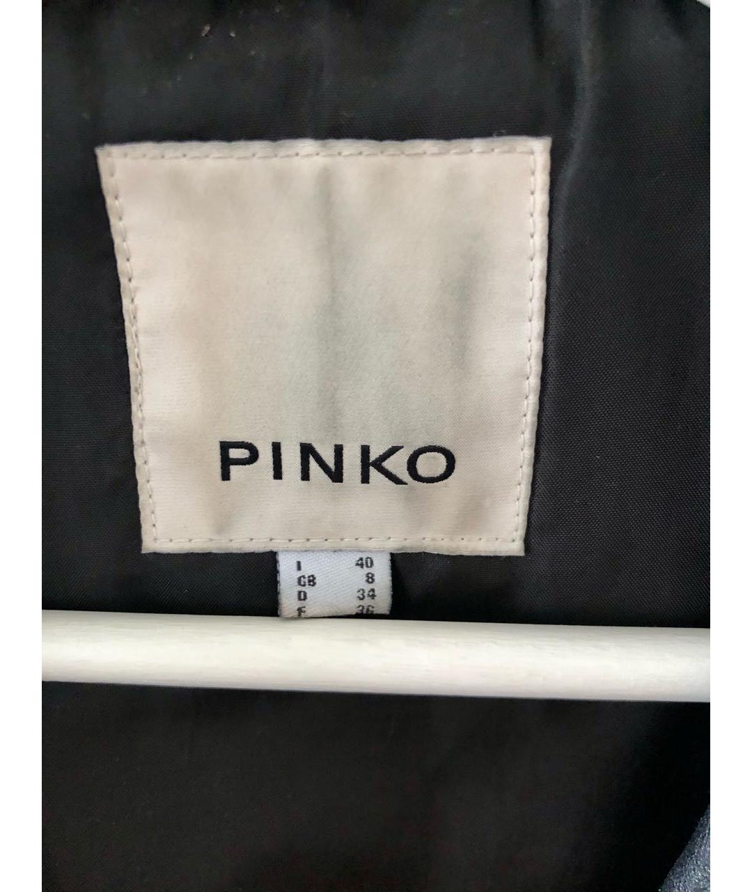 PINKO Черная кожаная куртка, фото 3