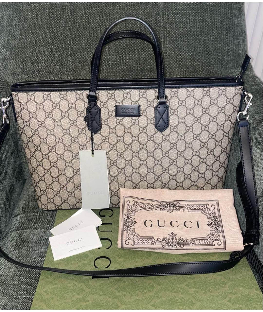 GUCCI Бежевая сумка с короткими ручками, фото 5