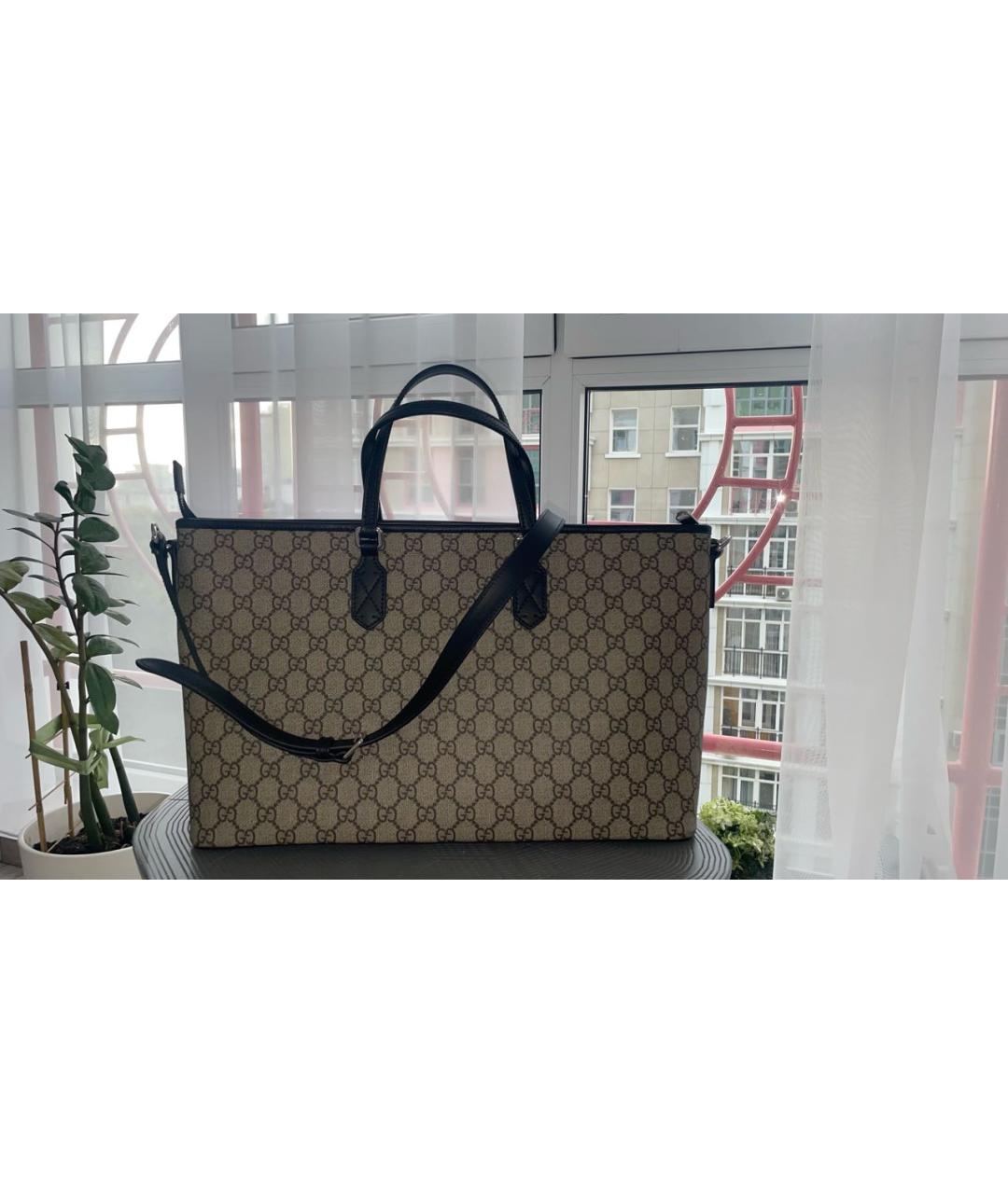 GUCCI Бежевая сумка с короткими ручками, фото 3