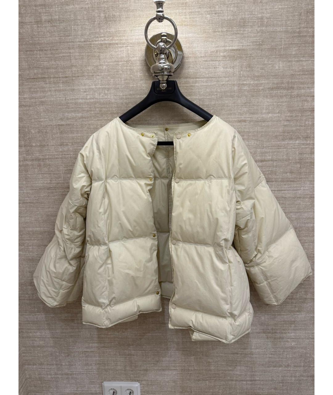 BOTTEGA VENETA Бежевый хлопковый пуховик, фото 2