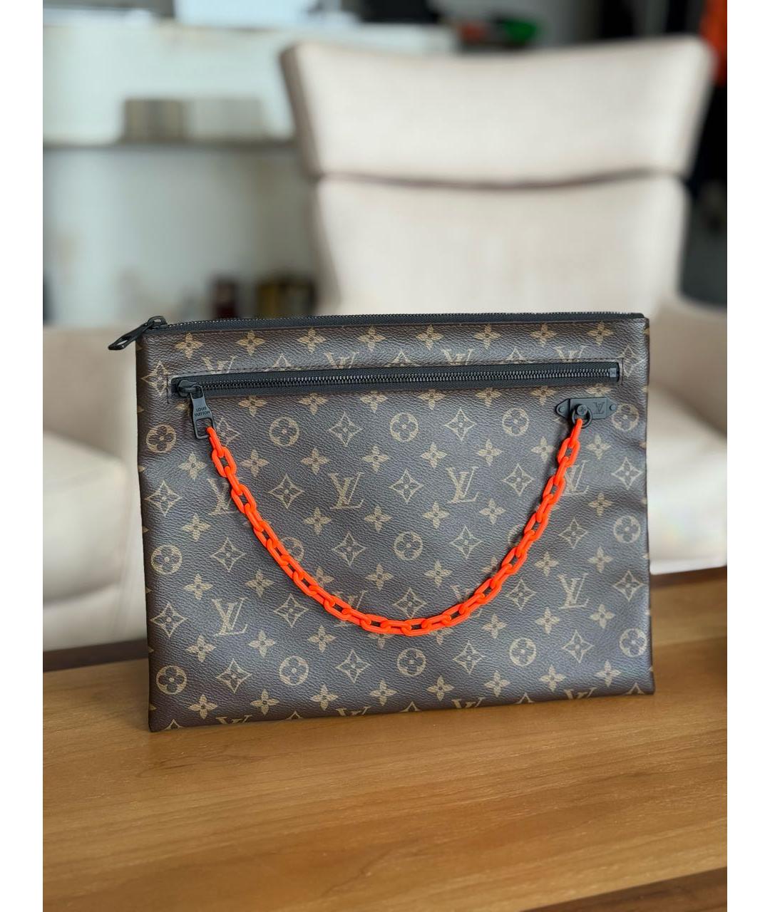 LOUIS VUITTON Коричневая папка для документов, фото 2