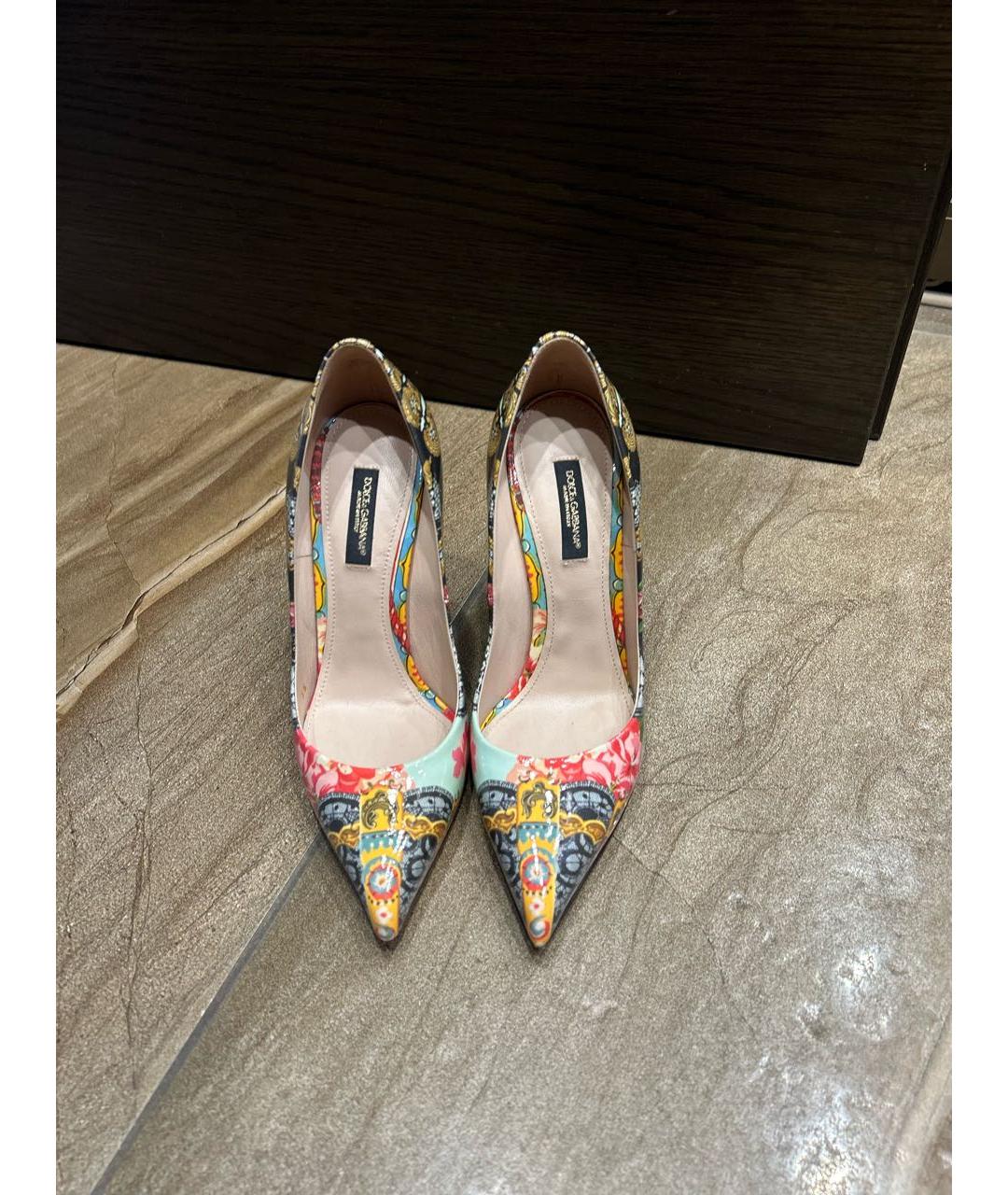 DOLCE&GABBANA Мульти туфли из лакированной кожи, фото 3