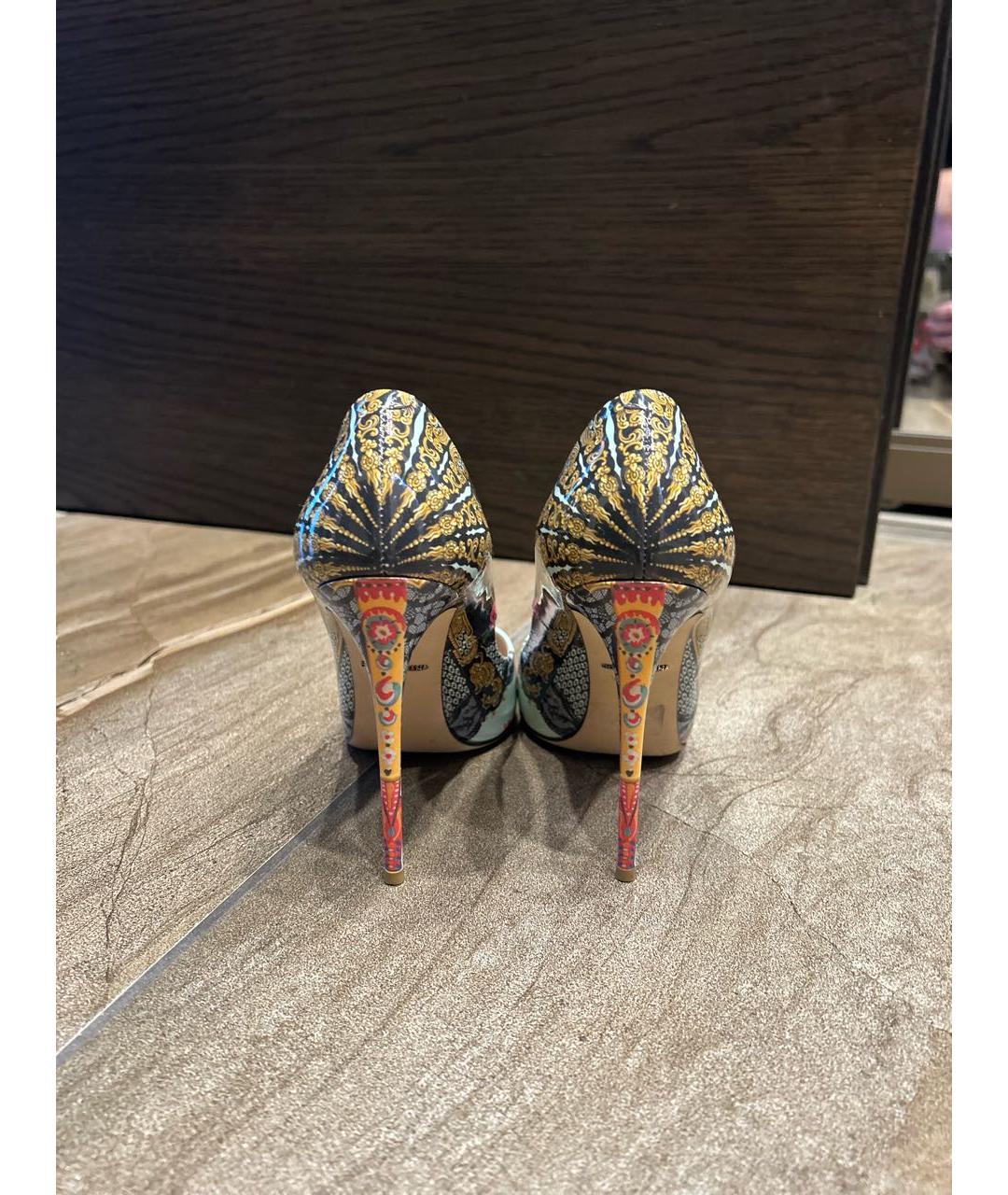 DOLCE&GABBANA Мульти туфли из лакированной кожи, фото 4