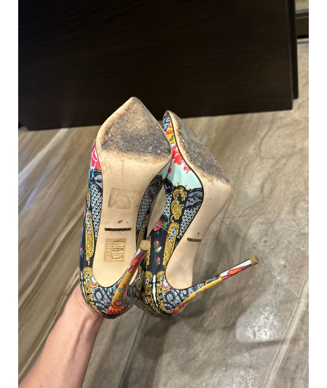 DOLCE&GABBANA Мульти туфли из лакированной кожи, фото 5