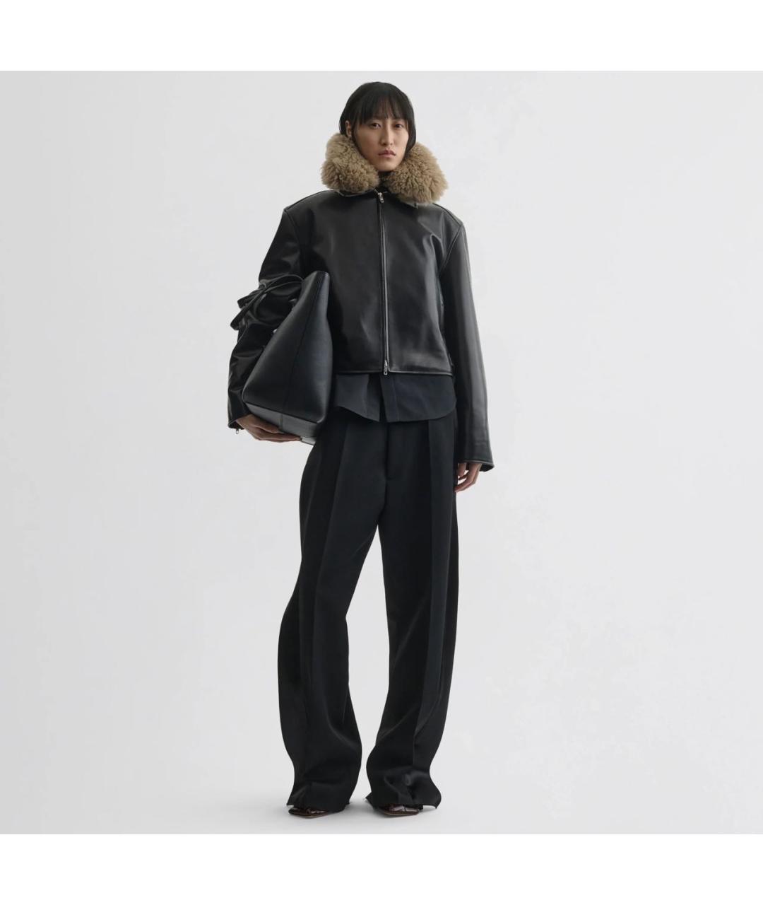 PHOEBE PHILO Черная кожаная куртка, фото 3