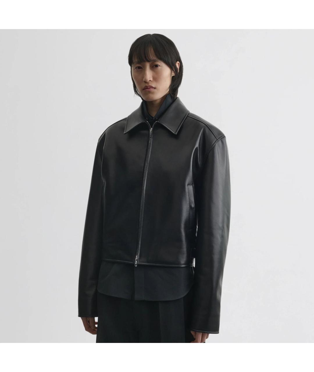 PHOEBE PHILO Черная кожаная куртка, фото 4