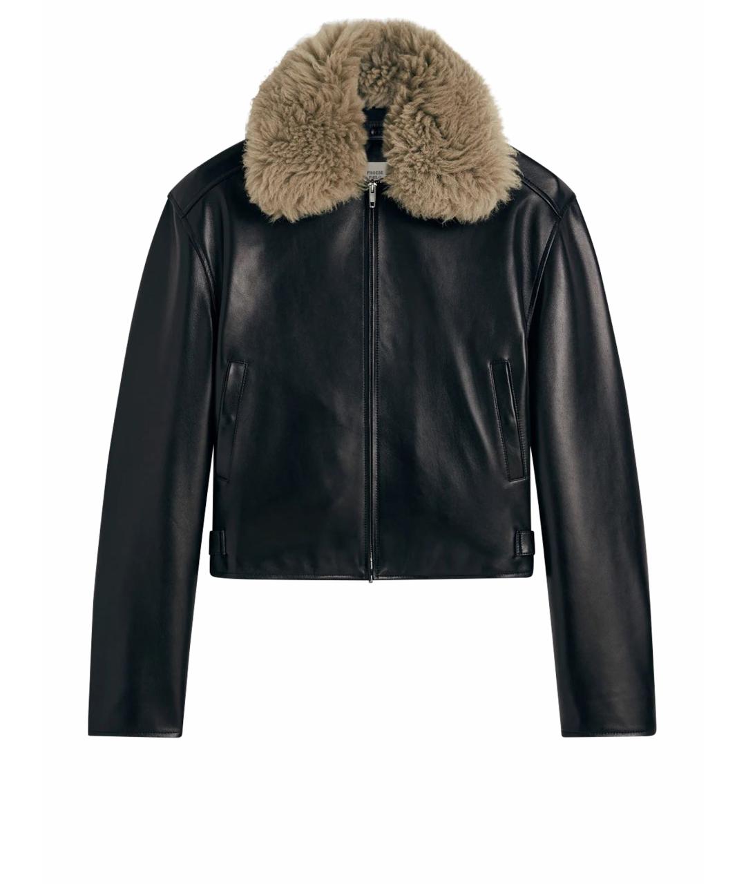 PHOEBE PHILO Черная кожаная куртка, фото 1