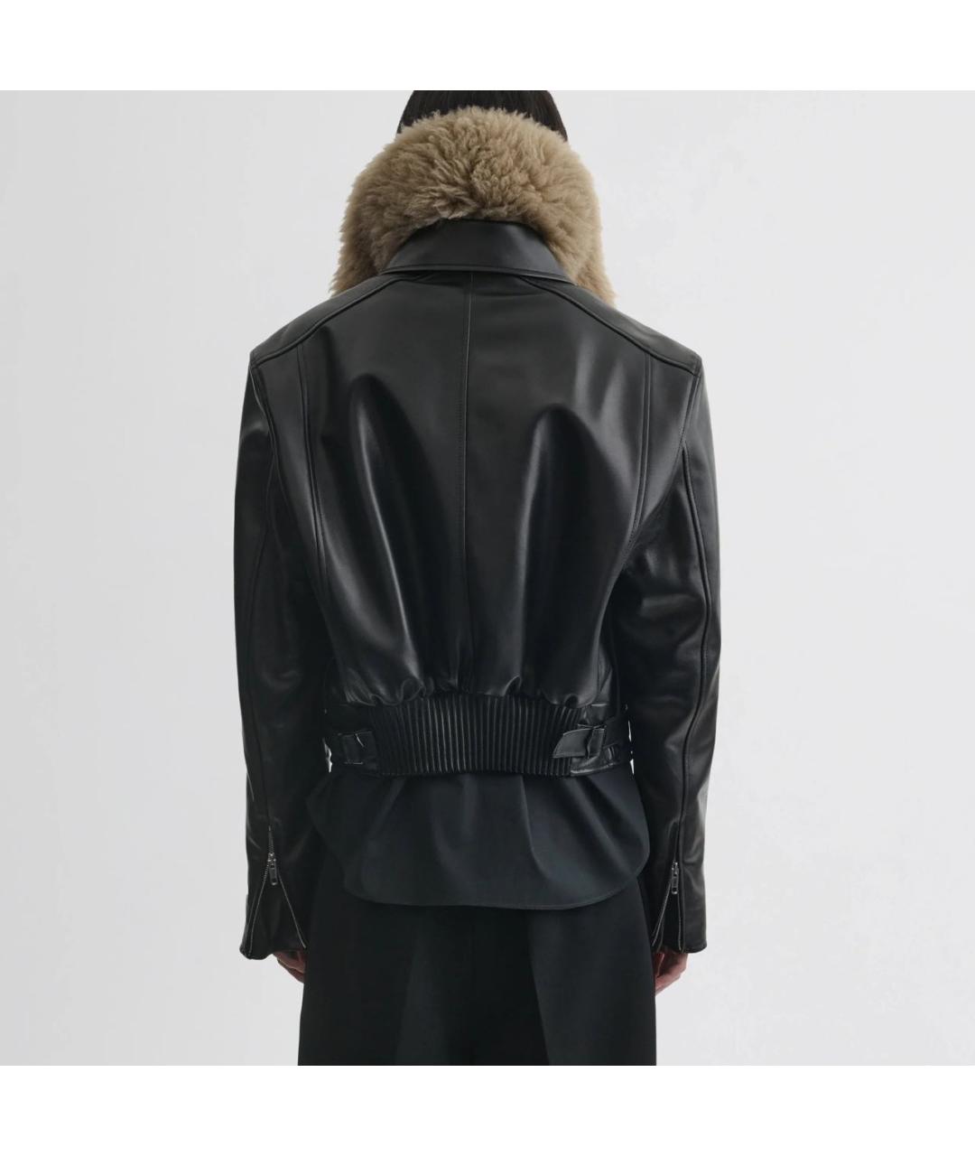 PHOEBE PHILO Черная кожаная куртка, фото 7