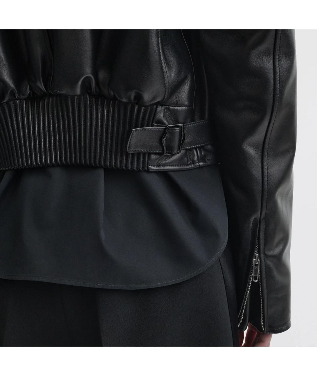 PHOEBE PHILO Черная кожаная куртка, фото 6