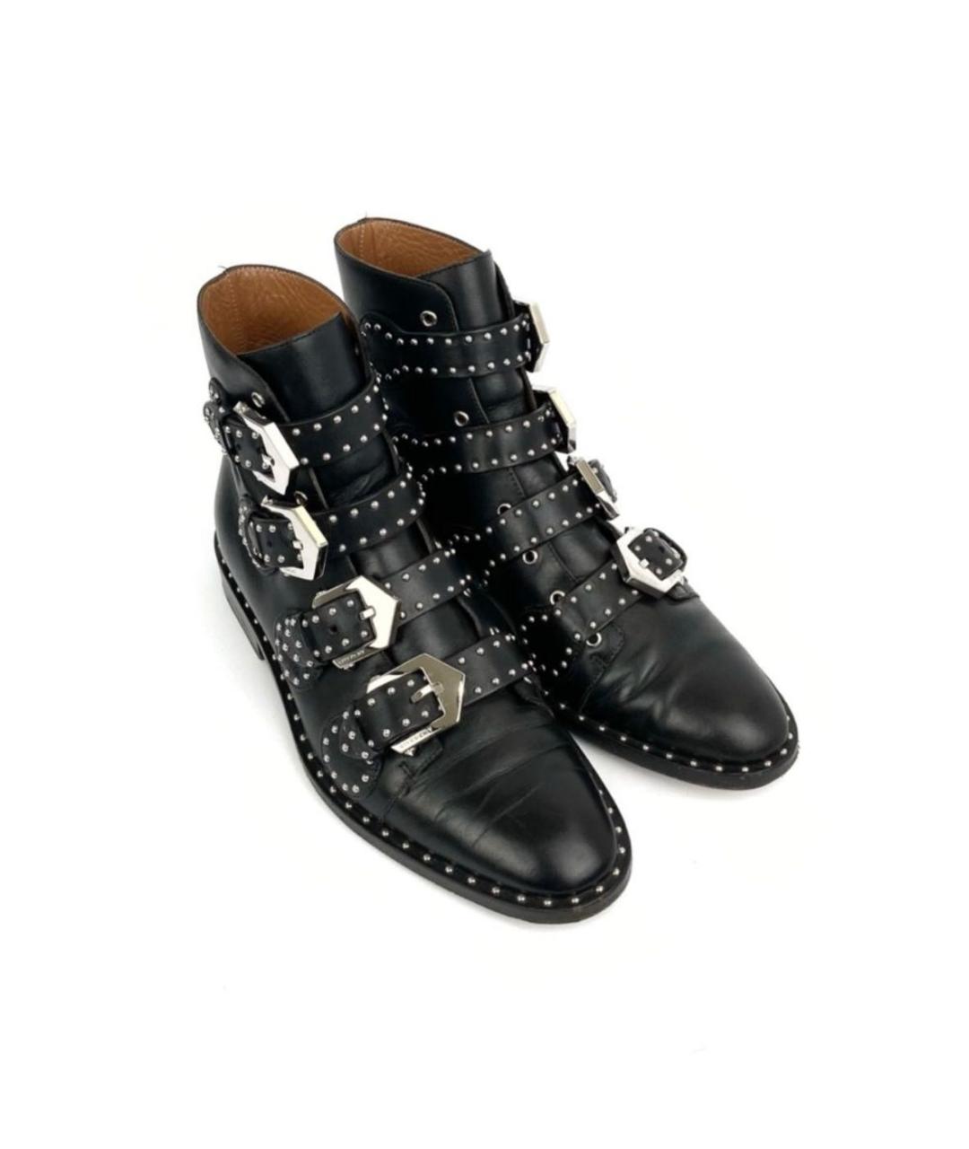 GIVENCHY Черные кожаные полусапоги, фото 2