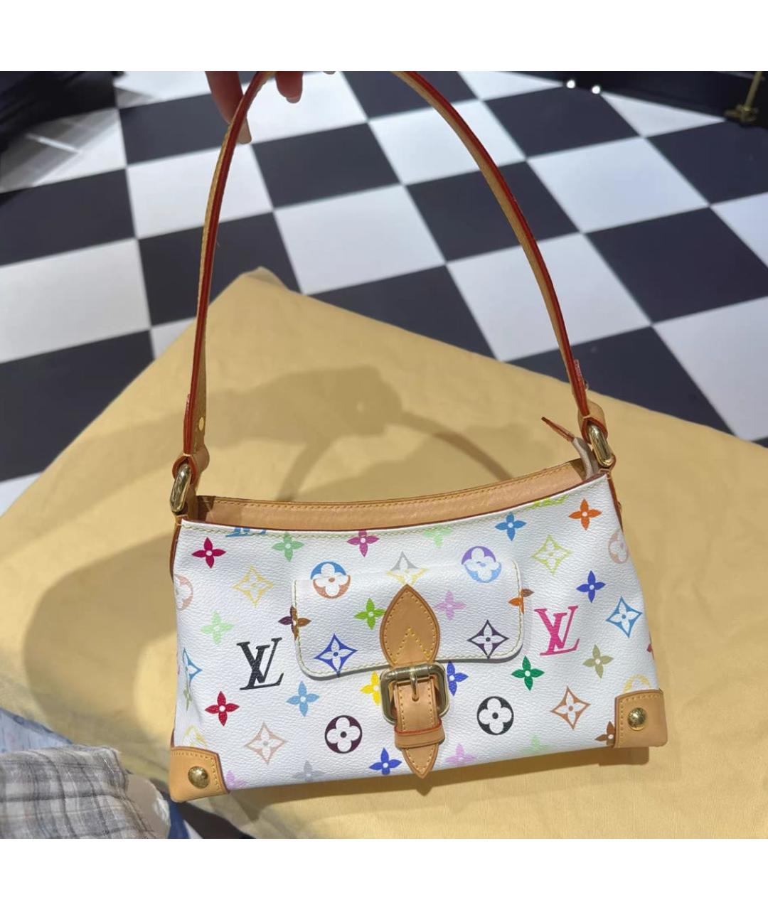 LOUIS VUITTON Белая сумка через плечо, фото 4
