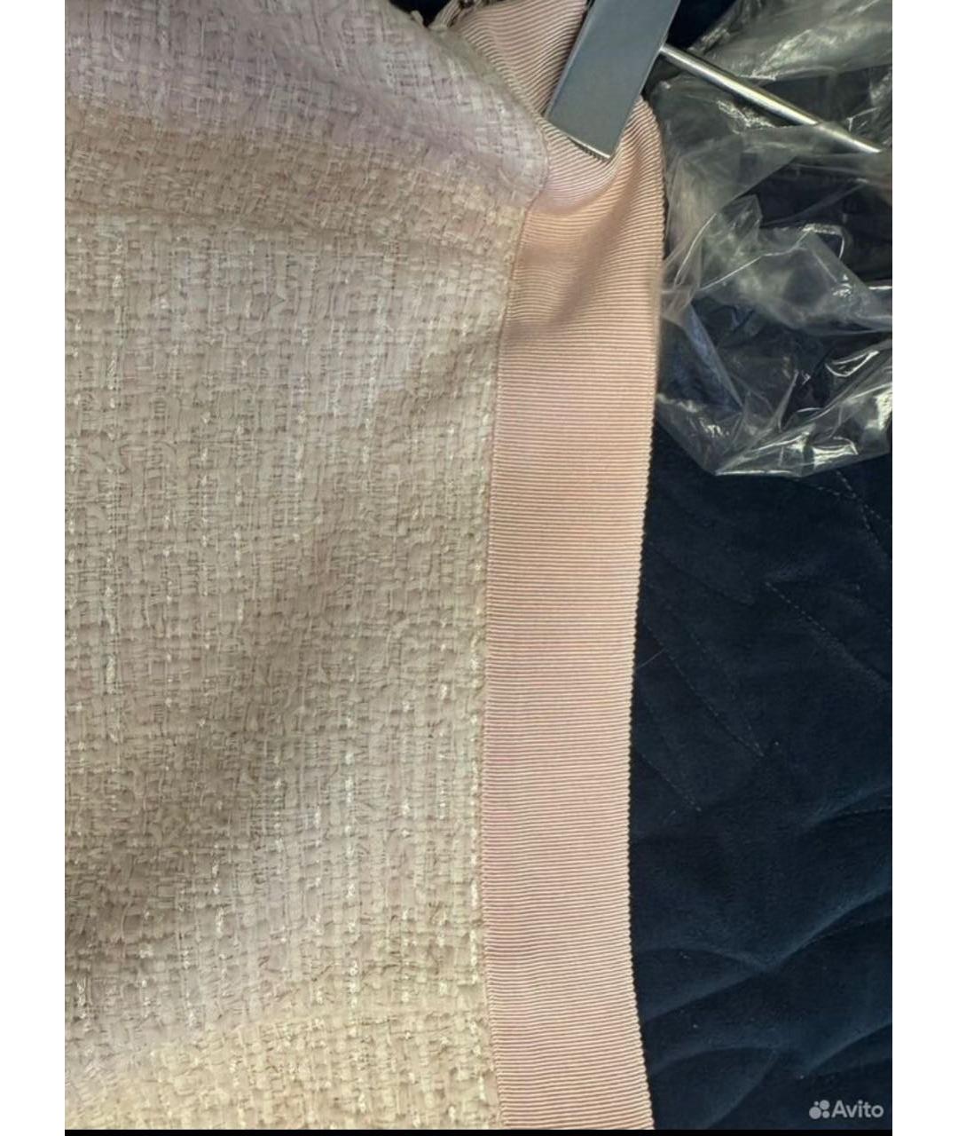 GIAMBATTISTA VALLI Розовая твидовая юбка миди, фото 8