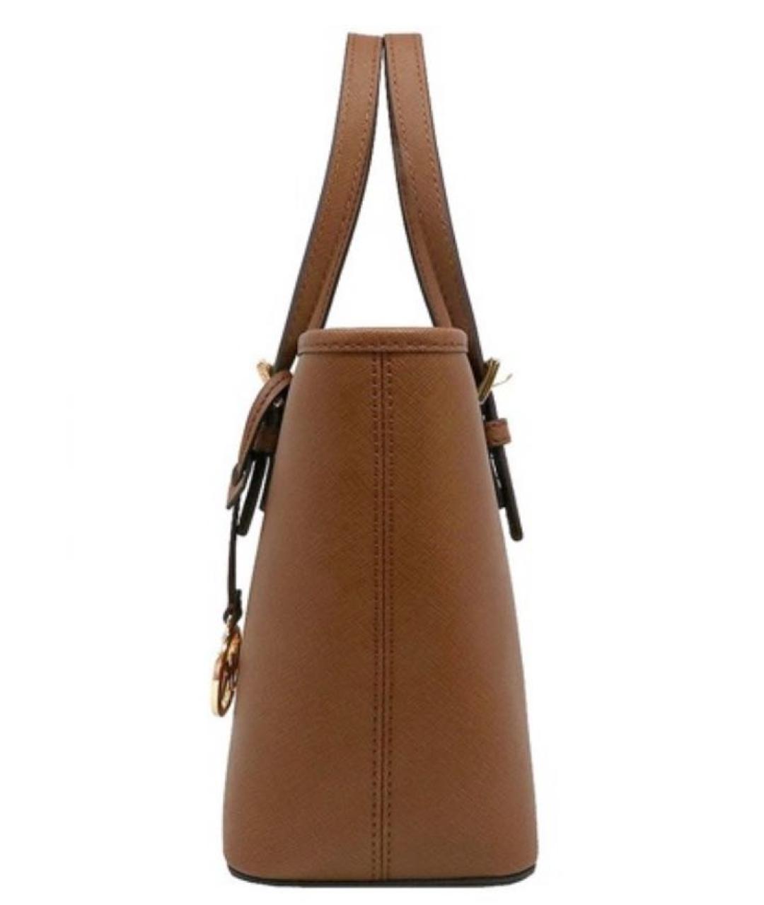 MICHAEL KORS Коричневая кожаная сумка тоут, фото 3